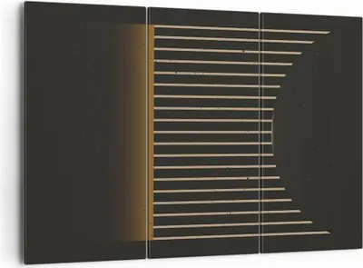 Produktbild von Bild auf Leinwand - Leinwandbild - 3 Teile - Modern Schwarz Gelb - 165x110cm - Wand Bild - Wanddeko - Wandbilder - Leinwanddruck - Bilder - Wanddekoration - Leinwand bilder - Wandbild - CE165x110-4719