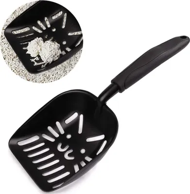 Produktbild von Katzenstreu Scooper, Langlebige Schaufel katzenklo Metall, aus Massivem Aluminium, Katzenkloschaufel mit langem Griff