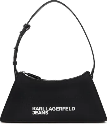 Produktbild von Karl Lagerfeld Essential Logo Matte Schultertasche Schwarz  Schwarz One Size