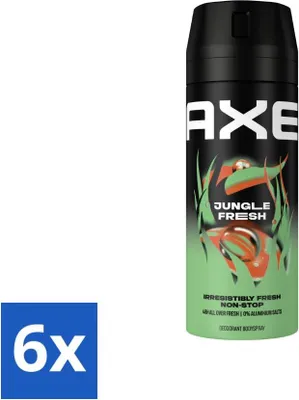 Produktbild von AXE - Deodorant Spray - Jungle Fresh - Tropischer Duft - Erfrischend - 150 ml - Vorteilspack - 6 Stücke