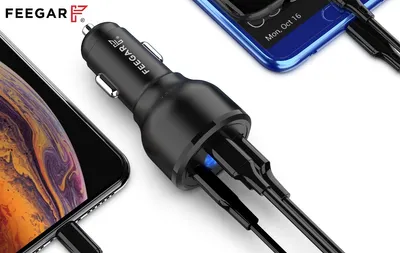 Produktbild von Auto Ladegerät Feegar Rush USB C Zigarettenanzünder USB Kfz Ladegerät 3 Port 66W Power Delivery PD QC 3.0 QC4.0+