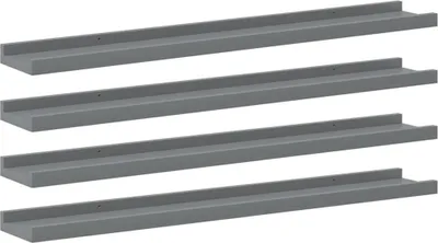 Produktbild von vidaXL Wandregale 4 Stk. Grau 80x9x3 cm