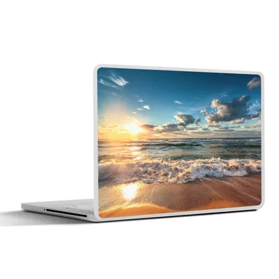 Produktbild von MuchoWow® Laptop Aufkleber Sticker Cover Strand - Meer - Sonnenuntergang 30x21 cm - Sticker für Laptop - Selbstklebend