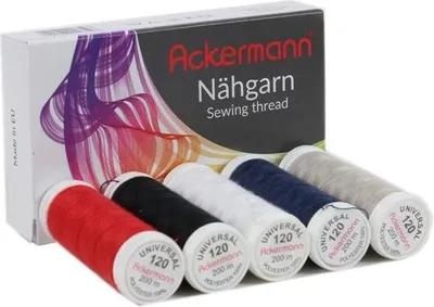 Produktbild von Ackermann Nähgarn Stärke 120 5 x 200m Farbmix