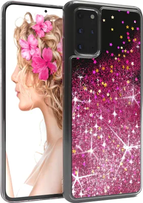 Produktbild von EAZY CASE - Glitzer Hülle kompatibel mit Samsung Galaxy S20 Plus / S20 Plus 5G Glitzer Schutzhülle, Soft Case, Backcover Transparent mit Motiv