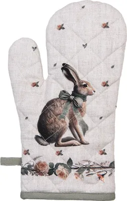 Produktbild von Clayre & Eef Ofenhandschuh 18x30 cm Beige Baumwolle