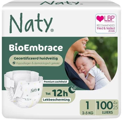 Productafbeelding van Naty BioEmbrace Baby Luiers voor Pasgeborenen, Maat 1