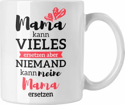 Produktbild von Trendation - Mama Tasse mit Spruch Geschenk Muttertag von Tochter Sohn Mutter Kaffeetasse (Weiß)