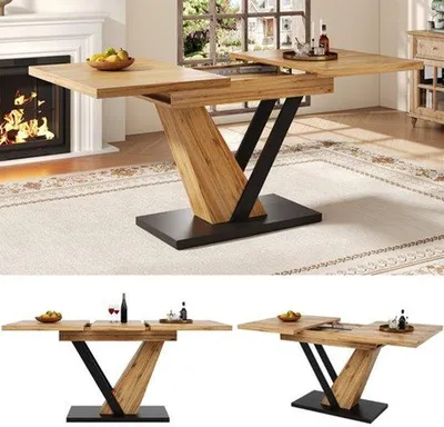 Produktbild von Ausziehbarer Esstisch, 120-160 cm - multifunktionales und platzsparendes Küchenmöbel