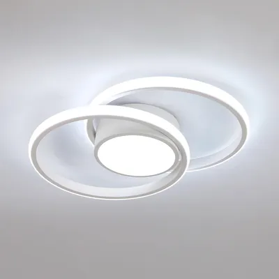 Obrázok produktu pre Elegantné LED stropné svietidlo, 42W, 4800 lúmenov, moderné okrúhle svietidlo vhodné do spálne, kúpeľne, kuchyne alebo na balkón, priemer 40 cm, 6500K, studená biela farba svetla, biela farba