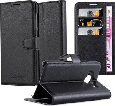 Produktbild von Cadorabo Hülle für HTC ONE ME Schutz Hülle in Schwarz Handyhülle Etui Case Cover Magnetverschluss