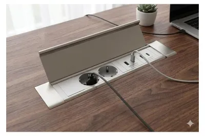 Obrázok produktu pre Vstavaná zásuvková lišta IN 553048 s 2 zásuvkami a 2xUSB A+C