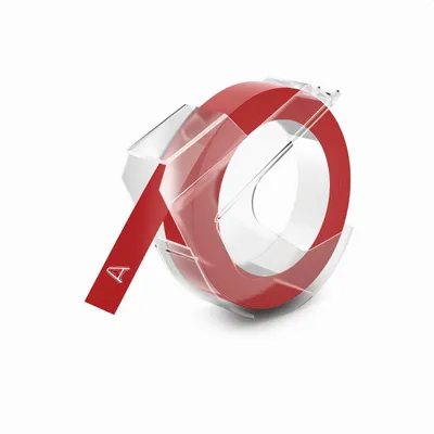 Immagine prodotto di Dymo® 520102 Nastro per goffratura - 9 mm x 3 m, rosso lucido