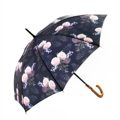 Produktbild von Mary Sam's Stockregenschirm Regenschirm Ø 103cm für Frauen, Länge 88cm, Automatische Öffnung, Stockregenschirm Damen, Stockschirm Sturmfest
