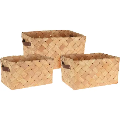 Obrázek produktu pro Sada 3 košů z pleteniny, přírodních