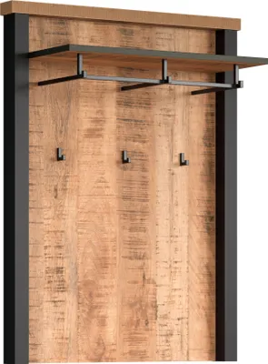 Produktbild von trendteam Garderobe Enna Garderobenpaneel Mango/Schwarz, B/H/T 73/95/27 cm