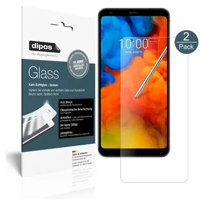 Produktbild von 2x Schutzfolie für LG Q8 (2018) matt - Anti-Shock 9H Folie Glass Kunststoff