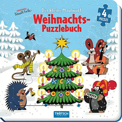 Immagine prodotto di Trötsch Der kleine Maulwurf Puzzlebuch mit 4 Puzzle Weihnachten