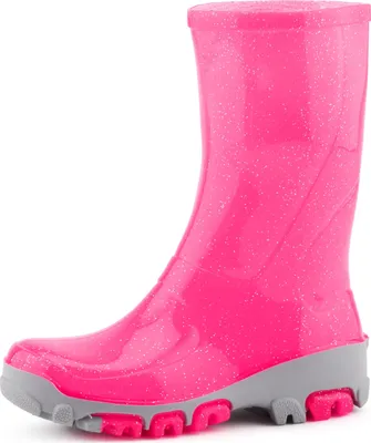Produktbild von Ladeheid Kinder Mädchen Jungen Gummistiefel Regenschuhe LARB015 (Neonrosa Brokat, 21)