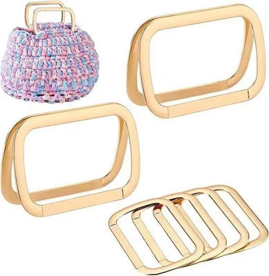 Produktbild von Handtaschenhalter Vervanging Rechthoekig Licht Goud 3,7x2,4 Zoll