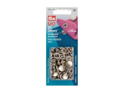 Produktbild von PRYM Nähfrei-Nachfüllpackung für 390120, glatte Kappe, 10 mm, silber