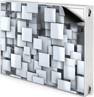 Obrázek produktu pro Magnetický kryt radiátoru Kryt radiátoru 90x60 cm - bloky, šedý