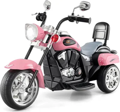 Produktbild von GOPLUS 6V Elektromotorrad für Kinder, Dreirad Kindermotorrad mit Vor-und Rückwärtsschalter, Elektrofahrzeug für Kinder ab 3 Jahre (Hellrosa)