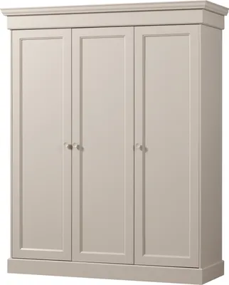 Produktbild von Woood Olivia Kleiderschrank Aus Kiefernholz, 212X171x63 Cm, Weiß