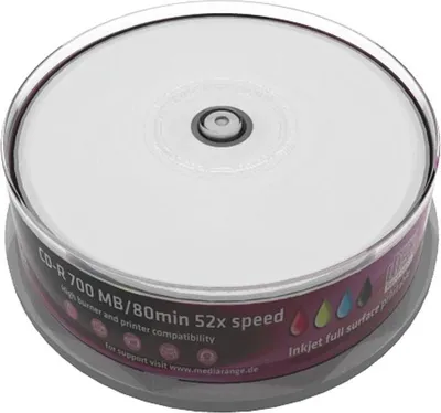 Produktbild von MediaRange CD-R 700MB 80min 52x bedruckbar 25er Spindel