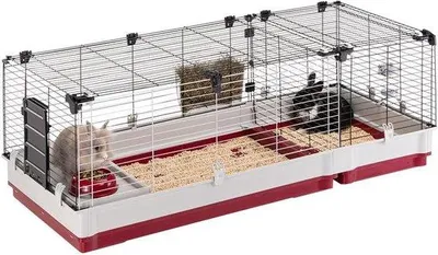 Image de Cage pour hamster 120 x 60 x 50 cm - Modulaire et à ouverture - Accessoires inclus - Pour hamsters et lapins