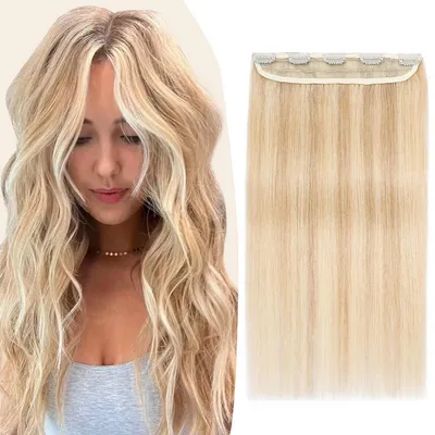 Produktbild von Clip in Extensions Echthaar Balayage 40 cm 45g Goldblond/Blond