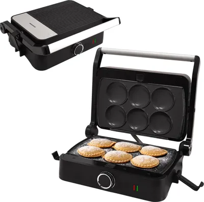 Produktbild von Syntrox Germany Multifunktionsmaker 1000W mit Wechselplatten Edelstahl