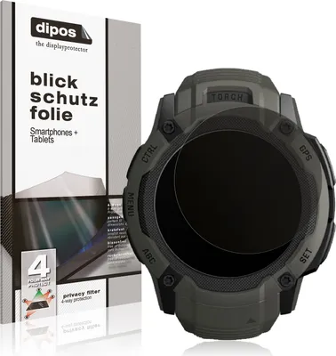 Produktbild von Blickschutzfolie für Garmin Instinct 2x Solar matt Schutzfolie Folie Display Schutz dipos