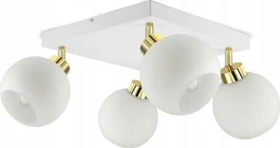 Produktbild von LUXOLAR - LED Deckenleuchte 4 flammig Weiß E27 60 W - Deckenlampe Schwenkbar für Wohnzimmer, Küchen - Klassisches Design