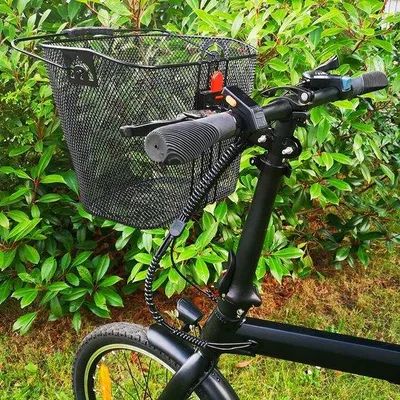 Produktbild von Abnehmbarer Fahrradkorb 15L Vorderrad Schwarz Einhandhalterung