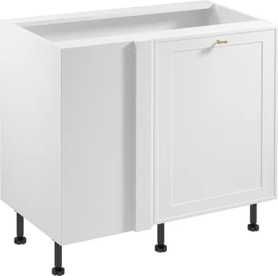 Produktbild von Eckunterschrank 100 cm Küchenschrank ohne Arbeitsplatte Küchenblock, Sorento D100N Weiß