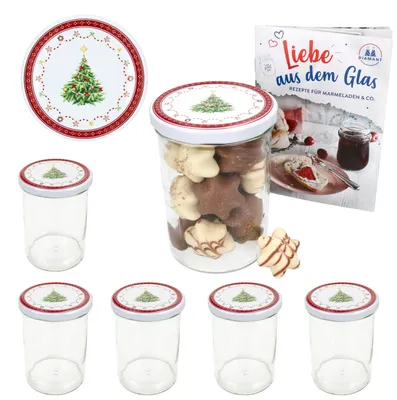 Image de lot de 6 pots de 435 ml + couvercle TO 82 Rêve de Noël + livret