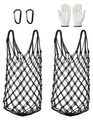 Heunetz für Pferde, groß, 2 Stück, 9-10 kg, feinmaschig, blau