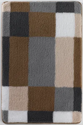 Produktbild von Badematte - Taupe - Grau - Weiß - Polyacryl - 60 x 90 cm