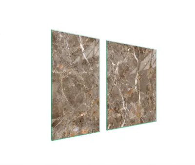 Produktbild von Herdabdeckplatten 2 teilig 90x52 Glaskeramikkochfeld Abdeckung Glas Schneidebrett Marmor Beige
