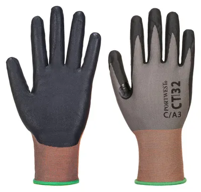 Produktbild von Portwest CT32 CT MR18 Mikro-Nitrilschaum Schnittschutzhandschuh Grey/Black Gr. M