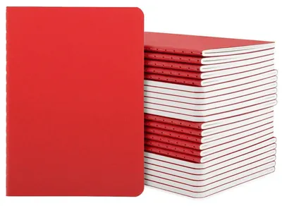 Immagine prodotto di Quaderno A6 a righe, set da 24, formato 10x14 cm, carta 100 GSM, copertina morbida in cartoncino, 30 fogli