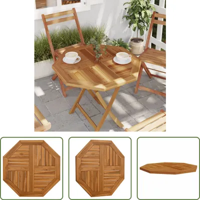 Zdjęcie produktu dla Blat stołu Living Store 70x70x2,5 cm ośmiokątny z litego drewna tekowego