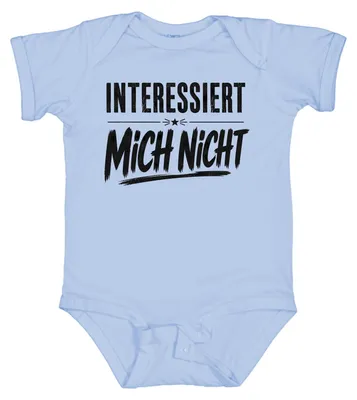 Produktbild von Interessiert Mich Nicht Lustig Spruch Sarkasmus Statement Ironie Humor Baby Body, Hellblau, 0/3