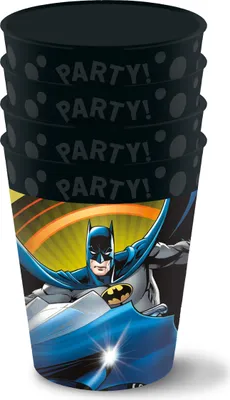 Immagine prodotto di Set di 4 bicchieri riutilizzabili Batman 250 ml nero -