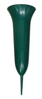 Image de Vase funéraire vert 21cm Ø9cm 0,3 l Vase à enfoncer Décoration funéraire Vase de cimetière Décoration funéraire
