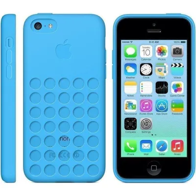 Image de Coque pour iPhone - Bleu - Microfibre, Silicone
