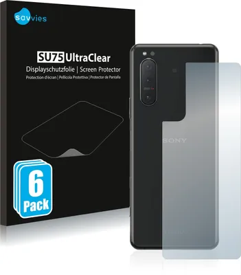 Produktbild von 6x Für Sony Xperia 5 II (Rückseite) Schutzfolie Savvies Displayschutz Display Schutz Folie Klar Transparent
