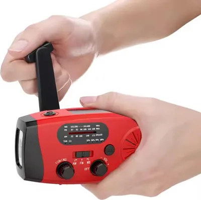 Produktbild von Notfallradio – Solar & Handkurbel – USB & Batteriebetrieben – Katastrophenradio – Powerbank mit Solarenergie