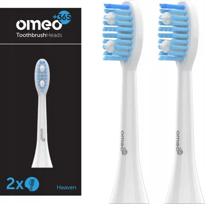 Produktbild von OMEO | Ersatzbürsten für omeo +365 - 2 Stück - große Köpfe - effektiv und komfortabel